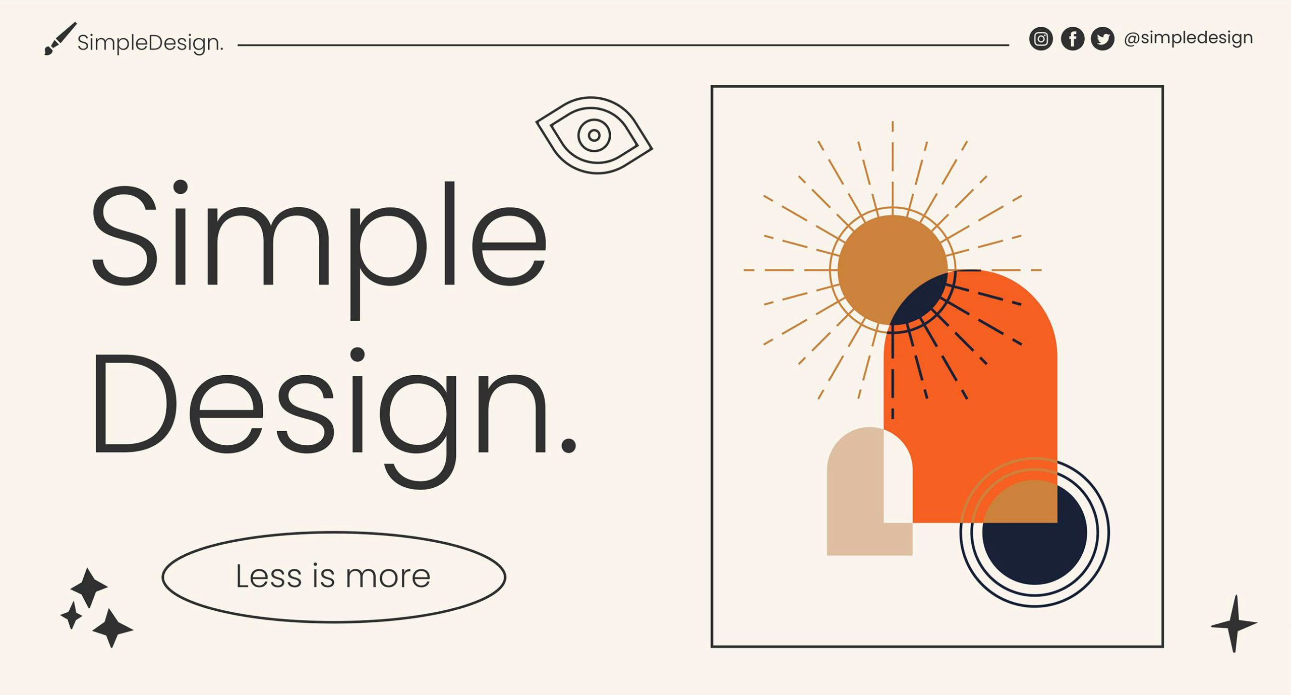Design gráfico minimalista com texto 